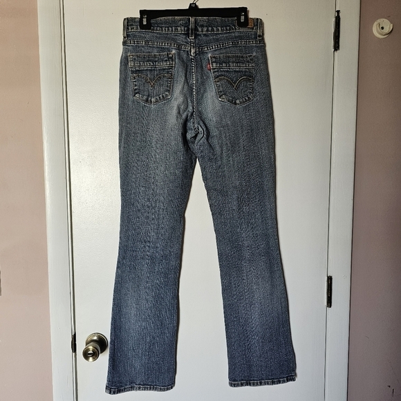 Y2k Levi's 515 bootcut tall retro color midrise stretch distressed jeans Size 10 - Picture 4 of 9